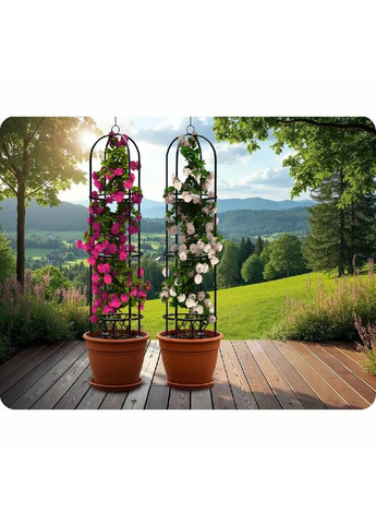 Садова опора пергола для в'юнких квітів з 4 гачками стійкістю до атмосферних впливів 200х40х40 см (479977-Prob) Unbranded (327608376)