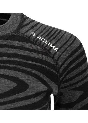 Термокофта Warm Wool 200 Crew Neck W’s Black Motion Aclima (366545428)