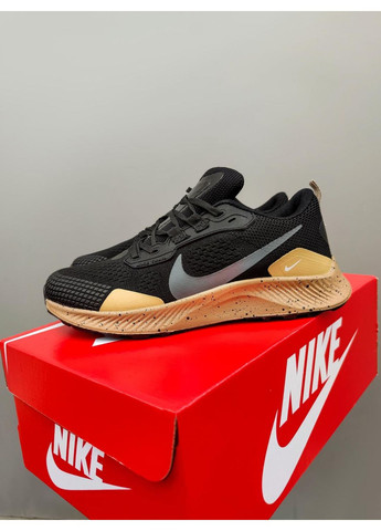 Чорні Осінні кросівки чоловічі nike pegasus trail 3 black brown найк пегасус треіл No Brand