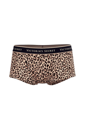 Жіночі трусики Victoria’s Secret Cotton Logo Boyshort Panty – Natural Leopard, розмір M Victoria's Secret (366880131)