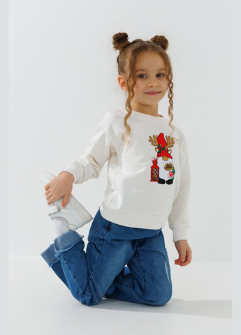 Atabey світшот з принтом для дівчинки 10704 92 см (ny) shop (2000990780263) молочний