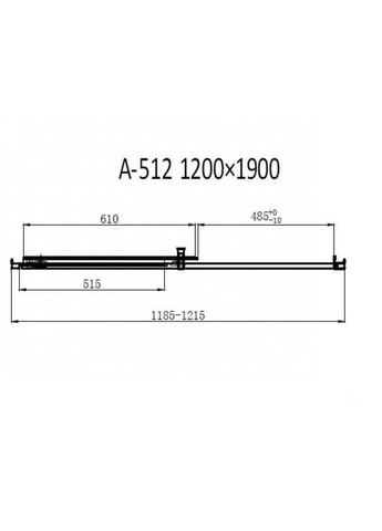 Душові двері в нішу FА-512 розсувні, скло прозоре, 120х190 Dusel (317287079)