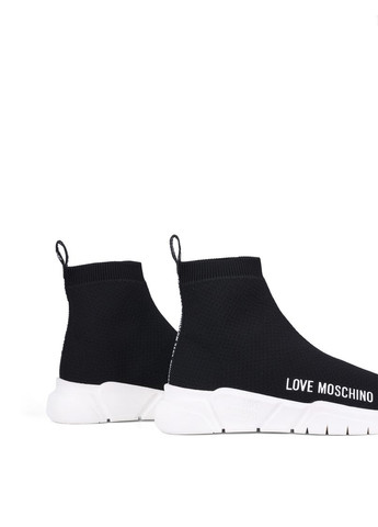 Осенние женские ботинки ja15343g1l242jliz40 черный ткань Love Moschino тканевые