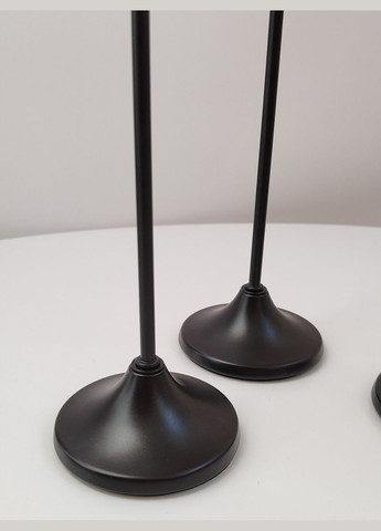 Набір підсвічників чорний матовий 3 шт No Brand (347332548)