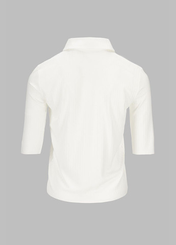 Белая повседневный рубашка однотонная Karol