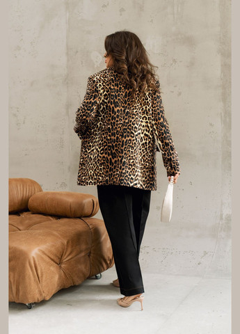 Бежевый женский пиджак Minova леопардовый - демисезонный