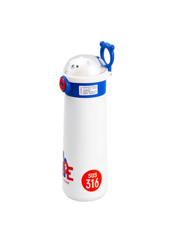 Термос детский 500 мл с трубочкой Синий HP17306B Happy Life (371482319)