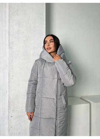 Серая зимняя зимняя куртка на змейке + кнопки Stylish Touch