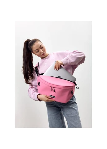 Жіноча cумка-бананка під ноутбук Urban Laptop рожева Sambag (385520373)