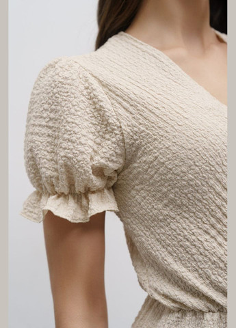 Бежевое повседневный летнее женское платье SK однотонное