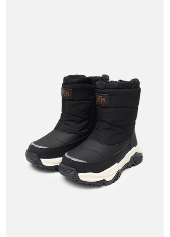 Черные зимние дутики для мальчика цвет черный цб-00285219 Kimboo