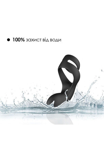 Подвійне ерекційне кільце Benedict Black зі стимуляцією промежини Svakom (298473543)