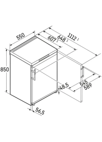 Морозильная камера, 85x55x60.7, 106л, 1дв., A+, ST, белый LIEBHERR (360394910)