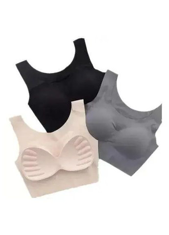 Жіночий топ безшовний з пуш-ап ефект, Базовий безшовний топ No Brand топ безшовний з пуш-ап сірий (354331073)