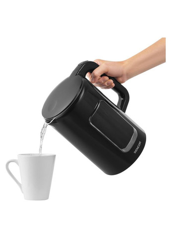 Електрочайник 1.7л, Strix, LED дисплей, подвійні стінки, сенс. керування, чорний Sencor (330028435)