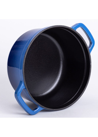 Кокотница чугунная с эмалированным покрытием 2 л, синий Yongkang HP-1-2BL No Brand (360977748)