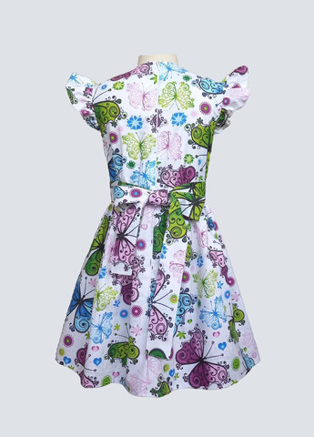 Біла сукня метелики кольорові GEX (343052375)