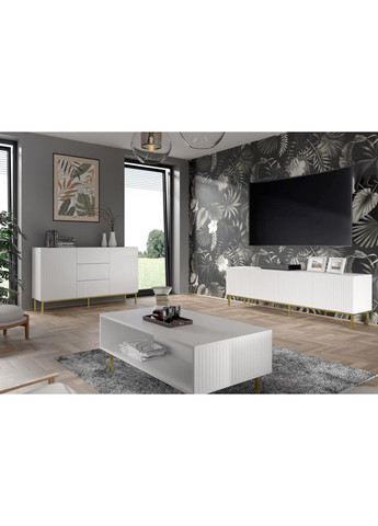 Тумба під телевізор чоритьохдверна Ravenna B 200 4D біла Bim Furniture (291124547)