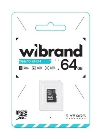 Карта памяти microSDXC, 64Gb, Class10 UHS-I U1, без адаптера (WICDXU1/64GB) WICDXU1/64GB Wibrand (395349954)
