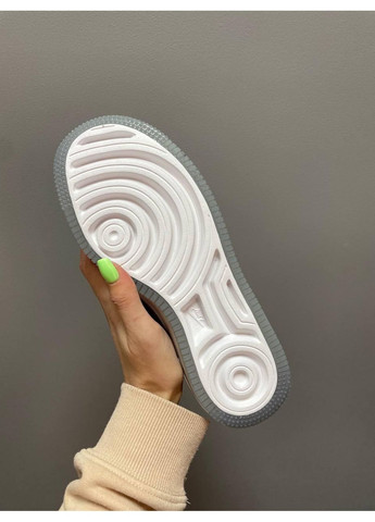 Белые демисезонные кроссовки мужские nike air force 1 shadow ghost blue найк аир форс 1 премиум No Brand