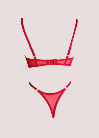 Красный демисезонный комплект женского белья Handmade Класична