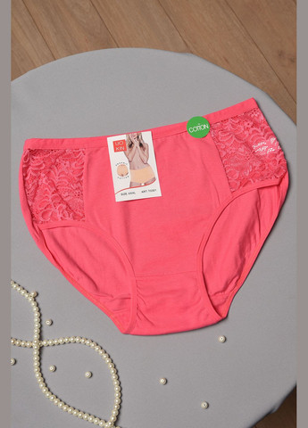 Труси жіночі батальні рожевого кольору Let's Shop (283249853)
