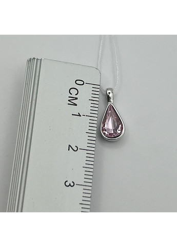 Кулон срібний з рожевим кварцем 1 г No Brand (369737164)