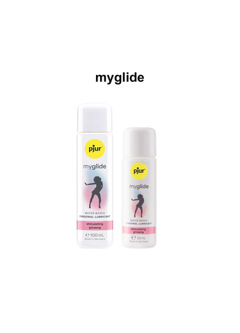 Возбудительная смазка на водной основе myglide 30 мл, с женьшенем, тепло+покалывания Pjur (367582087)