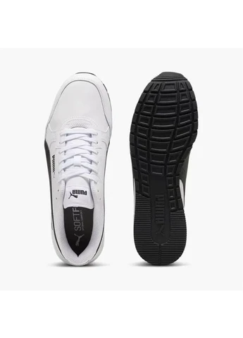 Белые всесезонные кроссовки унисекс st runner v4 leather 399068-02 white оригинал кожаные повседневные lifestyle Puma