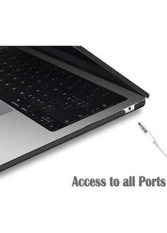 Чохол-накладка для MacBook Air 15.3" A2941 / A3114 / A 3241 M2 2023 / M3 2024 / M4 2025 чорна матова Black пластик Hardshell (369511557)