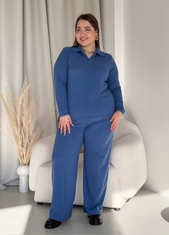 Костюм в рубчик з широкими брюками (солоха в подарунок) Merlini Варес (322250291)