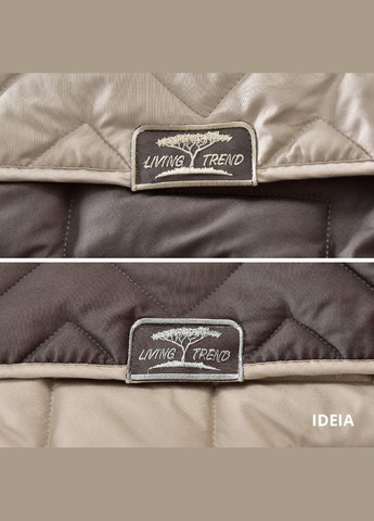 Покрывало 220х240 см стеганое двухстороннее качественная стежка микрофибра шоколад беж на кровать, диван IDEIA (318493167)