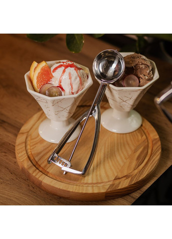 Кругла ложка для морозива 7,2х23 см із нержавіючої сталі HP-19-20-7.2x23CM (A-033514) Zhongjing (358933957)