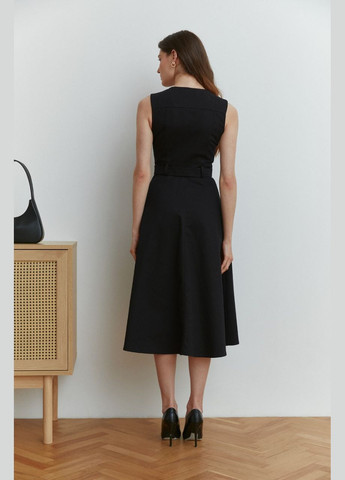 Черное кэжуал платье Azuri однотонное