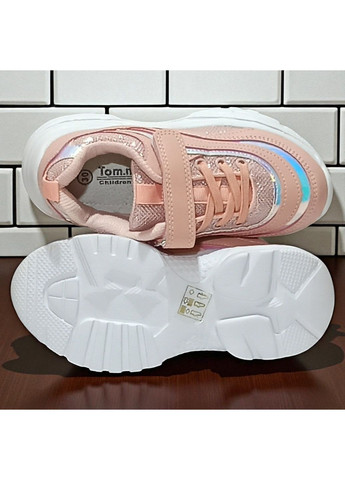 Розовые демисезонные ортопедические кроссовки на липучках для девочки Tom.M