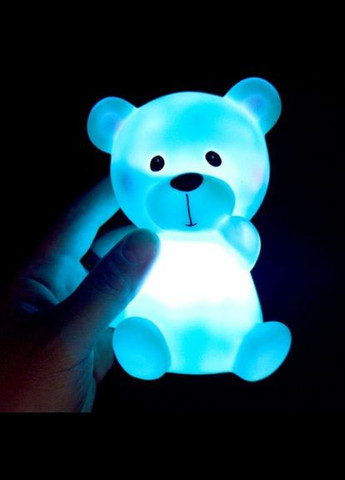 Пластиковый ночник "медвежонок" (12 см), бирюзовый. MIC (361421065)