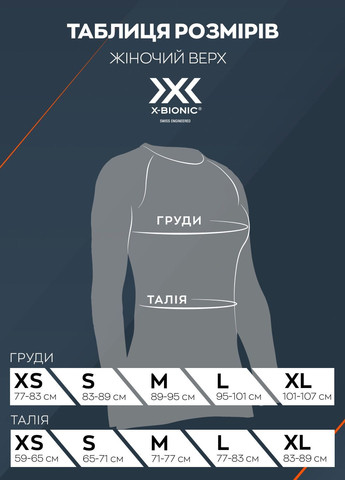 Комплект мультиспортивної термобілизни жіночий X-Bionic Invent 4.0 (368708519)