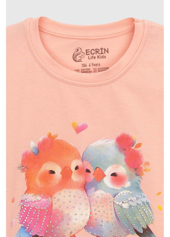 Персикова демісезонна футболка Ecrin