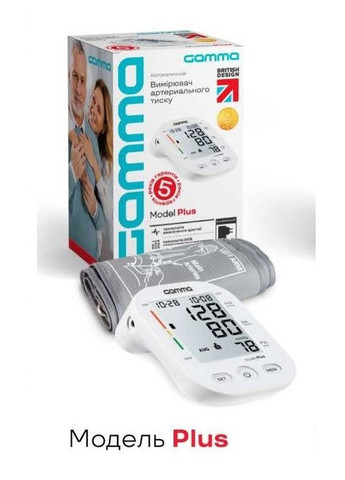 Тонометр Plus 4Gen Type-C з адаптером автоматичний на плече гарантія 5 років GAMMA (296785580)