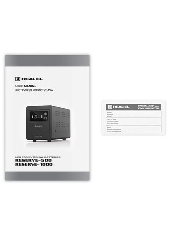 ДБЖ тривалої дії RESERVE-500, (інвертор, чиста синусоїда) 500VA Real-El (333824472)
