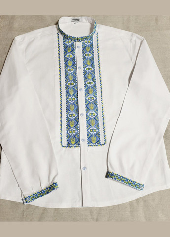 Белая вышиванка ручной работы "национальная с пуговицами" р.м(50) вышитые вставки Hand Made узор украинская символика свободная, прямой хлопок, домотканное полотно (331769862)