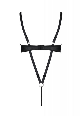 Боди из экокожи CELINE BODY black: с доступом, открытый Passion (297393947)