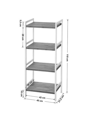 Этажерка для ванной из дерева Шейкель бланже (ВЖТ-005701) No Brand (328210684)