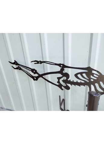 Флюгер на будинок Скелет, флюгер на дах з металу 3 мм. No Brand (368896477)