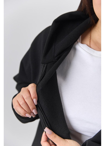 Женский теплый спортивный костюм Большого размера на молнии из тринитки на флисе, черный No Brand (365830129)