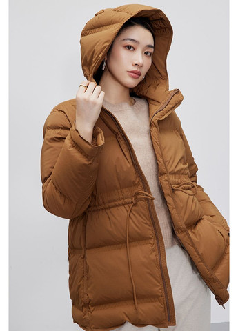 Коричневая демисезонная женская демисезонная пуховая куртка dc-101 коричневый Forza Viva