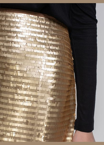 Золотая юбка с пайетками H&M