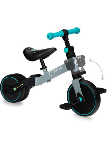 Велобіг MoMi Loris 3 в 1 велосипед Grey-Turquoise (268143410)