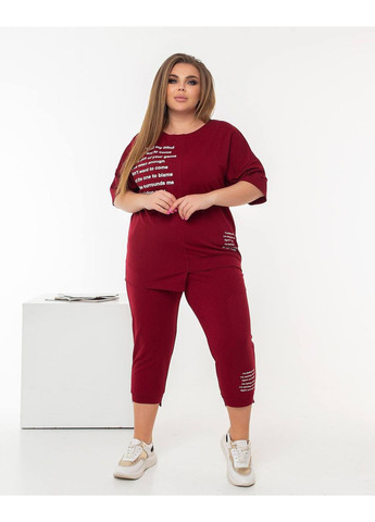 Женский костюм из футболки и бриджи мятного цвета. New Trend (304648149)