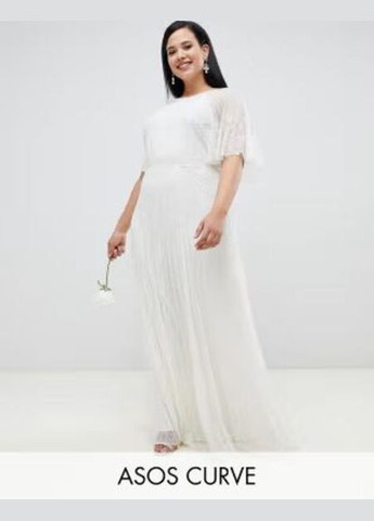 Айвори праздничный платье Asos с цветочным принтом